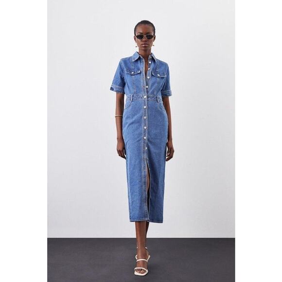 Wash lab Dresses & Skirts - Wash Lab Denim Maxi Shirt Dress - M-L